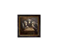 Exceptional Art The Chess-Playing Chimps - Oxford Square Frame - 44 x 44cm