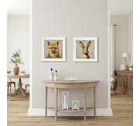 Exceptional Art The Fox & The Hare Square - 44 x 44 cm - Hurstwood Cream - Collection of 2