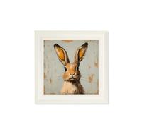 Exceptional Art The Fox & The Hare Square - 44 x 44 cm - Hurstwood Cream - The Hare