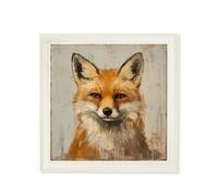 Exceptional Art The Fox & The Hare Square - 70 x 70 - Hurstwood Cream - The Fox