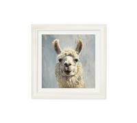 Exceptional Art The Goofy Llama - Cream Hurstwood square frame - 96 x 96cm
