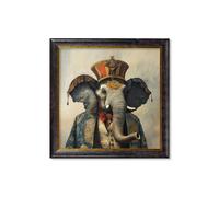 Exceptional Art The Great Elephanto - Circus Elephant Oxford Square Frame - 70 x 70cm