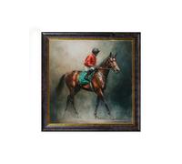 Exceptional Art The Irish Racehorses - Oxford square frame - Right Facing Racehorse - 96 x 96cm - Oxford Square