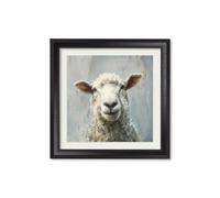Exceptional Art The Jolly Sheep - Black Hurstwood square frame - 96 x 96cm