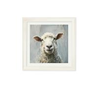 Exceptional Art The Jolly Sheep - Cream Hurstwood square frame - 96 x 96cm