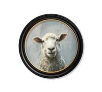 Exceptional Art The Jolly Sheep - Oxford round frame - 96 x 96cm
