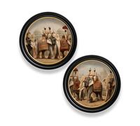 Exceptional Art The Mughal Emperors - Oxford round frame - Collection of 2 - 96 x 96cm - Oxford Round