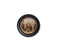 Exceptional Art The Mughal Emperors - Oxford round frame - Left Facing Emperors - 44 x 44 cm - Oxford Round