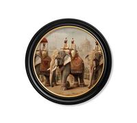 Exceptional Art The Mughal Emperors - Oxford round frame - Left Facing Emperors - 96 x 96cm - Oxford Round