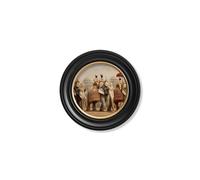 Exceptional Art The Mughal Emperors - Oxford round frame - Right Facing Emperors - 44 x 44 cm - Oxford Round