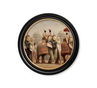 Exceptional Art The Mughal Emperors - Oxford round frame - Right Facing Emperors - 96 x 96cm - Oxford Round