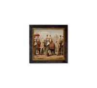 Exceptional Art The Mughal Emperors - Oxford square frame - Left Facing Emperors - 44 x 44 cm - Oxford Slim Square