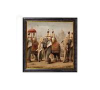 Exceptional Art The Mughal Emperors - Oxford square frame - Left Facing Emperors - 96 x 96cm - Oxford Square