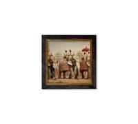 Exceptional Art The Mughal Emperors - Oxford square frame - Right Facing Emperors - 44 x 44 cm - Oxford Slim Square