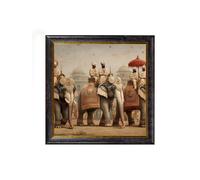 Exceptional Art The Mughal Emperors - Oxford square frame - Right Facing Emperors - 96 x 96cm - Oxford Square