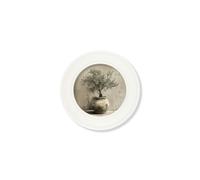 Exceptional Art The Olive Tree - Oxford Strong White round frame - The Olive Tree - 44 x 44 cm
