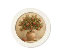 Exceptional Art The Pomegranate Tree - Oxford Strong White Round Frame - 70 x 70cm