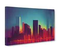 Exceptional City Skyline Architecture Canvas Wall Art Print 30x20 Inch