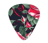 Exceptional guitar pick with pink floral pattern - Full print on one side made of ABS material - Varied thickness for a varied musical experience - ideal for guitars and ukuleles,