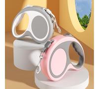 Exceptional Premium Dog Leash,freely Retractable,suitable for Multiple Types of Pets,automatic Rebound (greyish white, 3 meters + large chest harness)