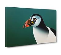 Exceptional Puffin Bird Canvas Wall Art Print 30x20 Inch