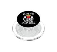 Excercise i thought you said extra Fries Personal Trainer PopSockets PopGrip for MagSafe