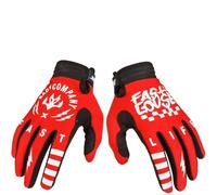 EXCEREY Motorcycles Racing Bicycles Full Finger Gloves for Adult Cycling Climbing Riding Biking Outdoor Sports (Red, Size L)