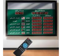 Exchange Rate Display Board, 80x60cm, World Exchange Rate Clock with Remote Control & Timer for Financial Institutions, Stock Markets, and International Exhibitions