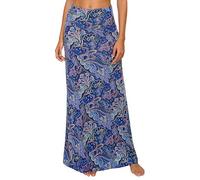 EXCHIC Women's Comfy Elastic High Waist Maxi Skirt Boho Flared A-Line Long Skirts (XXL, 7)