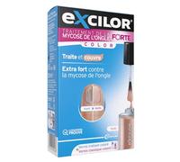 EXCILOR - Forte Color - Treatment of Nail Fungus - Treats & Covers - Treatment 30ml + Cosmetic Nail Polish 8ml - Clinically Proven * - Nude