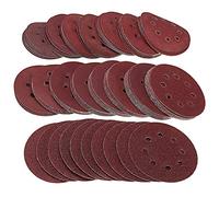 ExcInter 10pcs 125mm 5" 600Grit Hook Loop Sanding Discs Pads 8 Holes Sandpaper Pad Sandpapers Assorted for Random Orbital Sander