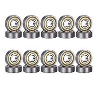 ExcInter 10Pcs ZZ698 8 * 19 * 6mm Deep Groove Ball Bearings Miniature Sealed High-speed Low-noise High-precision Corrosion Resistant Stainless Steel