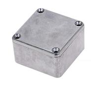 ExcInter 1590LB(50.5x50.5x31mm) Silver Aluminium Enclosure Electronic Diecast Stomp Project Box Waterproof for External Power/Outdoor