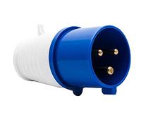 ExcInter 16A #013 240V 3Pin Blue Industrial Plug Sockets 2P+E weatherproof IP44 Camping Caravan Industrial
