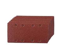 ExcInter 20PCS 93x185mm Sandpaper Sanding Paper 8 Holes Loop Sand Sheet Punched 320 Grits Fit Rectangular Orbital Sander Aluminum Oxide Grain