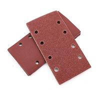 ExcInter 20PCS 93x185mm Sandpaper Sanding Paper 8 Holes Loop Sand Sheet Punched 400 Grits Fit Rectangular Orbital Sander Aluminum Oxide Grain