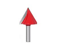 ExcInter 8mm Shank V-Groove Router Bit, 1 Pcs 60° Diameter 32mm 3D V Shape CNC Engraving Cutting Woodworking Cleaning Milling Router Bit