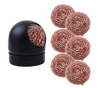 ExcInter Black Iron Tip Cleaner + 6pcs Cleaning Ball Soldering Solder Tips Cleaning Wire and Metal Brass Holder Station