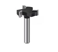 ExcInter CNC Spoilboard Surfacing Router Bit,1 Pcs 1/4 Inch Round Shank 3 Wings Milling Cutter Planer Woodworking Tool(1 Inch Cutting Diameter )