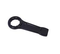 ExcInter Slogging Ring Spanner 1 Pcs 55mm Black Metric Single-Head Wrench Single Ring Flat Spanner for Home Decoration & Workshops Maintenance