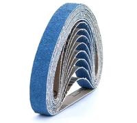 ExcInter Zirconia Sanding Belt, 30mm x 533mm P60 10Pcs Power Tool Sander Abrasive Belt for Polishing Stainless Steel, Metal Finishing, Wood Plastic Grinding, Rust Removal