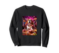 Excited Beagle Dog Cupcake Celebration Sweatshirt