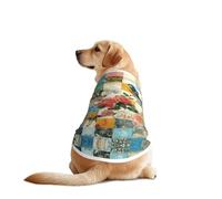 Exciting Bird's-Eye Panoramic View Dog Shirt Vest Dog Clothes- Breathable Cooling for Big Dogs, Sun Protection Comfort Wear for Golden Retriever, Husky, Alaska Outdoor Activities 5X-Large