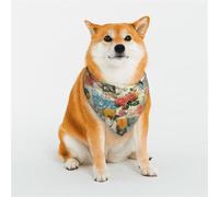 Exciting Bird's-Eye Panoramic View Pet Scarf Stylish Triangle Bid Scarf Bandana Pet Accessory,Washable Pet Kerchief for Girl Boy Dogs or Cats Large