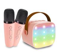 Exciting Karaoke Machine for All - Colorful Lights, Wireless Mics for Kids, Adults
