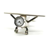 exciting Lives Aeroplane Miniature Table Clock with Rotating Wheels, Stylish Desk Clock & Paper Weight, Manual Adjustment, Easy Battery Replacement, for Students, Brother, Father, Diwali Gifts