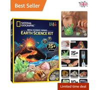 Exciting National Geographic Earth Science Kit - Grow Crystals & Build Volcanoes