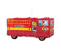 Exciting Red Fire Truck 3D Pinata (47cm x 23cm) - Perfect for Children's Parties - 1 Pc