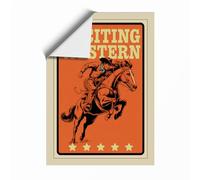 Exciting Western Retro Unframed Wall Art Print A4 (29.7×21cm), Wall Decor for Living Room, Bedroom, Office & Home, Art Gift