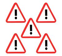 Exclamation Mark Magnets 6 x 5 cm for Flat Panel/Magnetic Boards/Fridges and Whiteboards. Danger Emoji Magnet